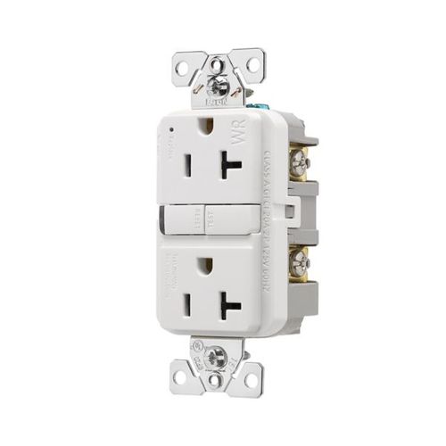 Main product image of Tamper And Weather-Resistant, Self-Test Gfci, 20A, 125V, White, 50 Pack, Slim Design, TWRGF20W-50