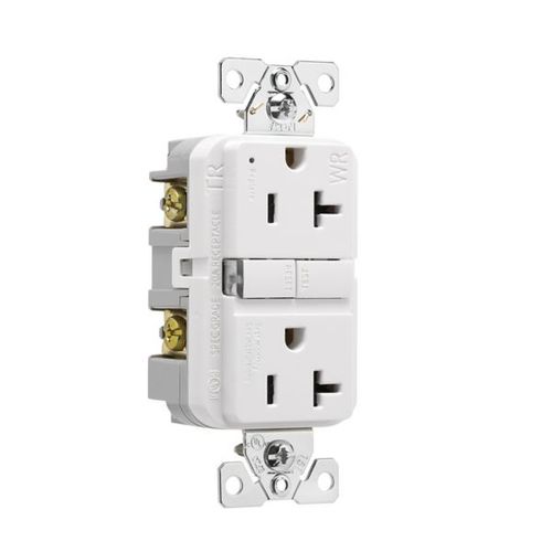 Main product image of Tamper And Weather-Resistant, Self-Test Gfci, 20A, 125V, White, 50 Pack, Slim Design, TWRGF20W-50