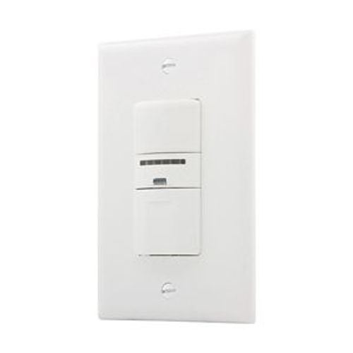 Main product image of Vacancy Sensor & Dimmer, Dimmer Sensor, 120V, White, 1-Pole, 1-Phase, 1000 Sq Ft, Vacancy, 600W, VS106D1-W