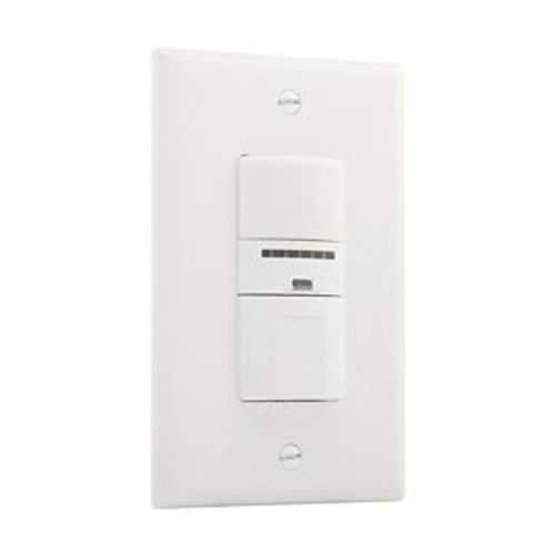 Main product image of Vacancy Sensor & Dimmer, Dimmer Sensor, 120V, White, 1-Pole, 1-Phase, 1000 Sq Ft, Vacancy, 600W, VS106D1-W