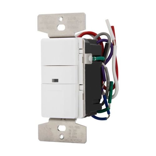 Main product image of Occupancy Sensor & Dimmer, Dim Sensr, 8/10A, 120/277V, Led Mot Ind, 1-Pole, 3Way, 1-Ph, VS10D7-W