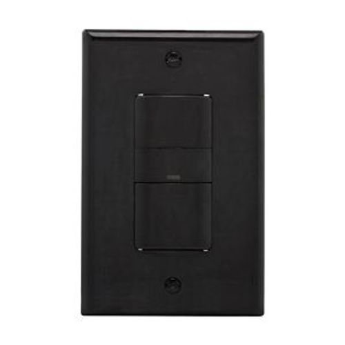 Main product image of Vacancy Sensor Switch, No Neutral Connection, 120V, Black, 1-Pole, 3-Way, 1-Phase, 450 Sq Ft, VS306U-BK