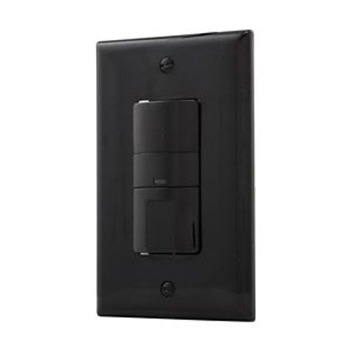 Main product image of Vacancy Sensor Switch, No Neutral Connection, 120V, Black, 1-Pole, 3-Way, 1-Phase, 450 Sq Ft, VS306U-BK