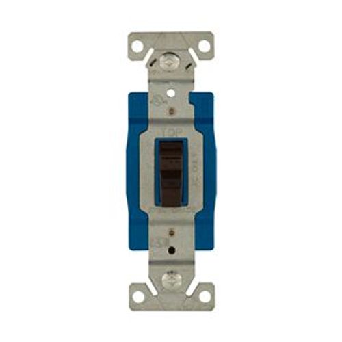 Main product image of Toggle Switch, Brown, Screw, Wall, 1-Pole, Single Pole, 120/277 Vac, #14 To 10 Awg, Back & Side, WD1201B