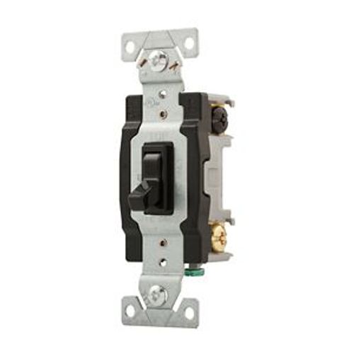 Main product image of Toggle Switch, #14-10 Awg, 15A, Wall, 120V, Side & Push, Grounding, Black, 4-Way, Polycarbonate, WD1242-7BK-BOX