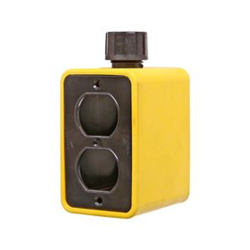 Main product image of Non-Metallic Portable Outlet Box Depth, Yellow, Duplex Receptacle, Alcryn & Valox, WD3059-DDN