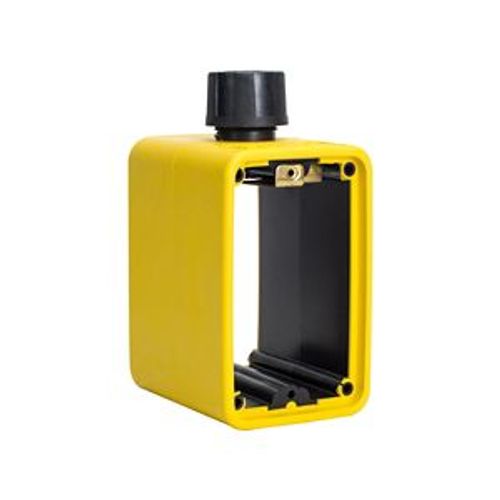 Main product image of Non-Metallic Portable Outlet Box, Black, Duplex Receptacle With Flip Lid, Alcryn And Valox, WD3060BK