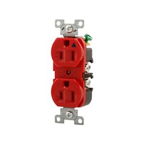 Main product image of Arrow Hart Heavy-Duty Industrial Duplex Receptacle, #14-10 Awg 15A 125V, Red Face Base, Duplex, WDIG5262RD