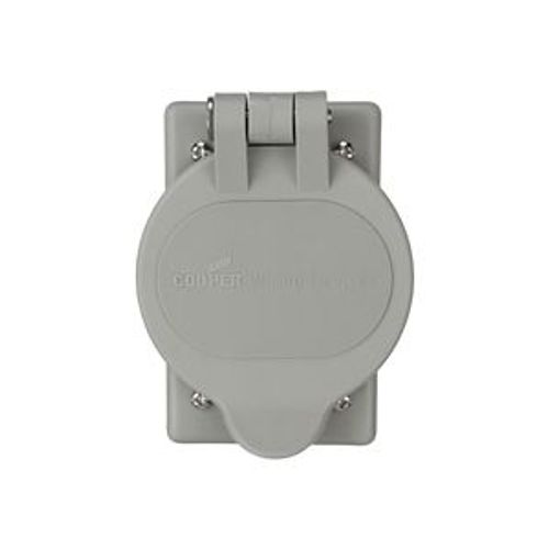 Main product image of Weatherpoof Receptacle Cover, Self-Closing, Surface Mount, Gray, Single Receptacle, 1.75" Dia., WP1