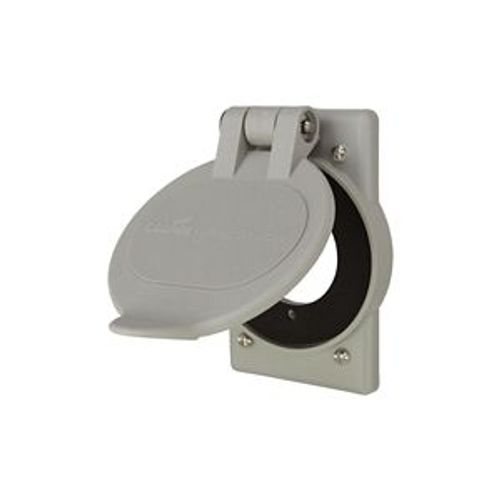 Main product image of Weatherpoof Receptacle Cover, Self-Closing, Surface Mount, Gray, Single Receptacle, 1.75" Dia., WP1