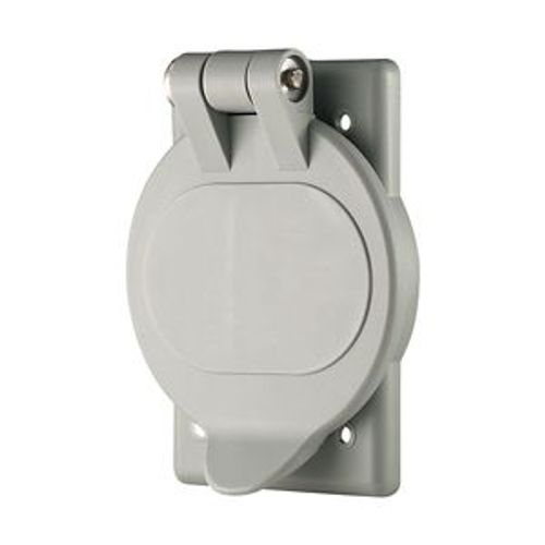 Main product image of Weatherpoof Receptacle Cover, Self-Closing, Surface Mount, Gray, Single Receptacle, 1.75" Dia., WP1