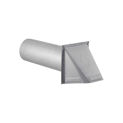 Main product image of 4" Paint-Grade Steel Wall Exhaust Hood Vent with Damper and 11" Pipe (26 Gauge)
