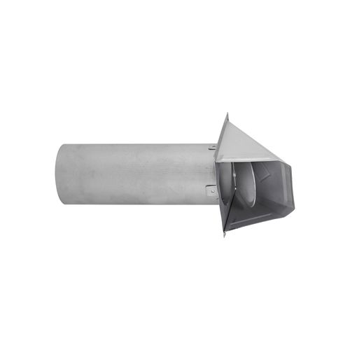 Main product image of 4" Paint-Grade Steel Wall Exhaust Hood Vent with Damper and 11" Pipe (26 Gauge)
