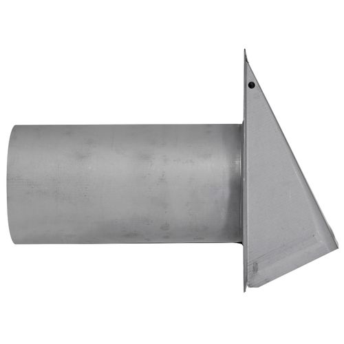 Main product image of 6" Paint-Grade Steel Galvanized Wall Exhaust Hood Vent w/ Damper & Wire Mesh Screen, 11" Pipe (26 Gauge)