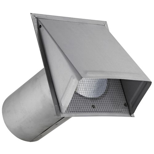 Main product image of 6" Paint-Grade Steel Galvanized Fresh Air Intake Vent without Damper, 11" Pipe (26 Gauge)
