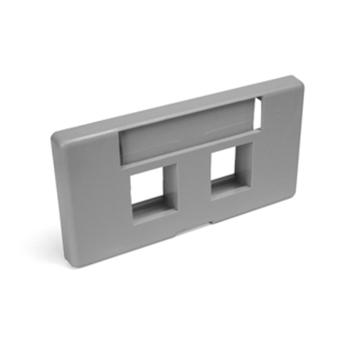 Main product image of Quickport, Modular Furniture Faceplate, 2-port (Gray)