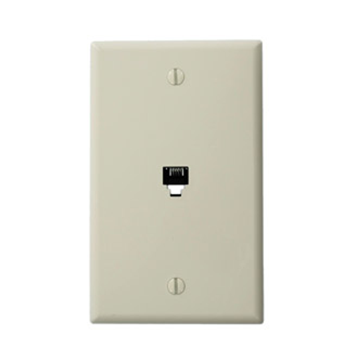 Main product image of Standard Telephone Wall Jack, 6p4c, Screw Terminals (Light Almond)