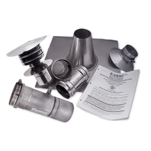 Main product image of 3" Vertical Single Wall Stainless Steel Z-Vent Water Heater Vent Kit