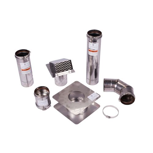 Main product image of 4" Horizontal Single Wall Stainless Steel Z-Vent Water Heater Vent Kit