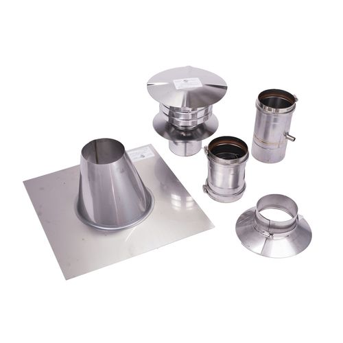 Main product image of 4" Vertical Single Wall Stainless Steel Z-Vent Water Heater Vent Kit