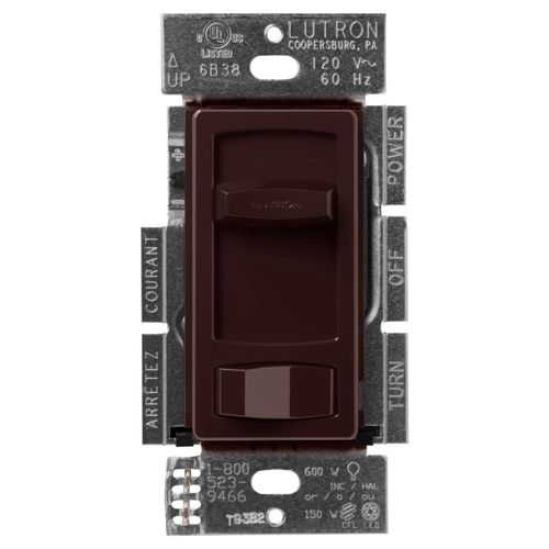 Main product image of Skylark Contour LED+ Dimmer Switch, No 150W LED or 600W Inc/Hal, 120V, Single Pole/3-Way, Brown