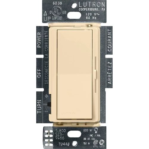 Main product image of Diva LED+ Dimmer Switch, 150W LED, Single Pole/3-Way, No Neutral Required, 120V, Ivory