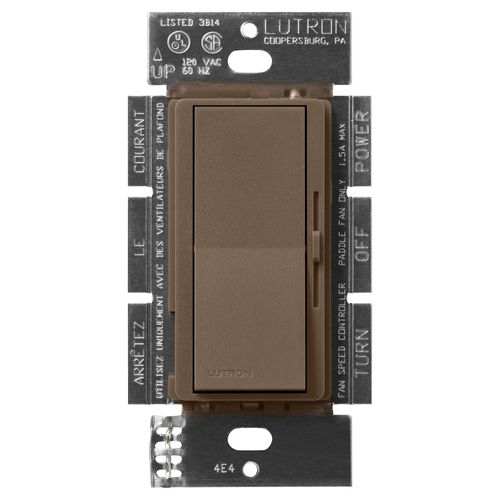 Main product image of Diva 3-Speed Fan Control, 1.5A, Single Pole/3-Way, No Neutral Required, 120V, Espresso