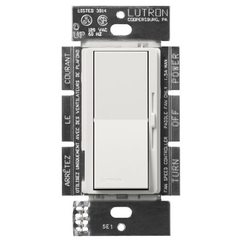 Main product image of Diva 3-Speed Fan Control, 1.5A, Single Pole/3-Way, No 120V, DVSCFSQ-F-Lunar Gray