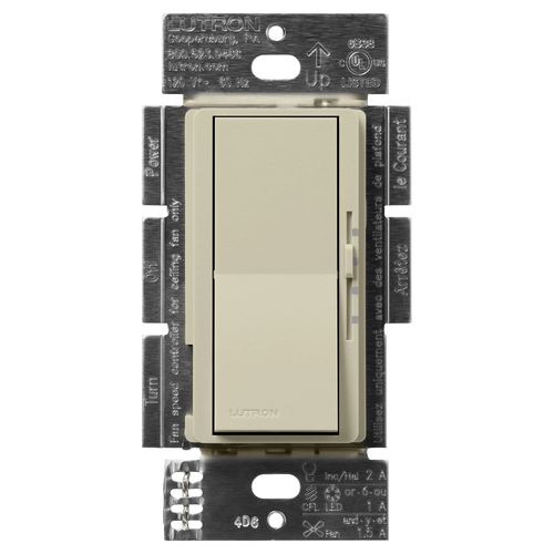 Main product image of Diva 3-Speed Fan Control and Light Switch, 1.5A Fan, 1A LED, Single Pole/3-Way - Clay, No 120V