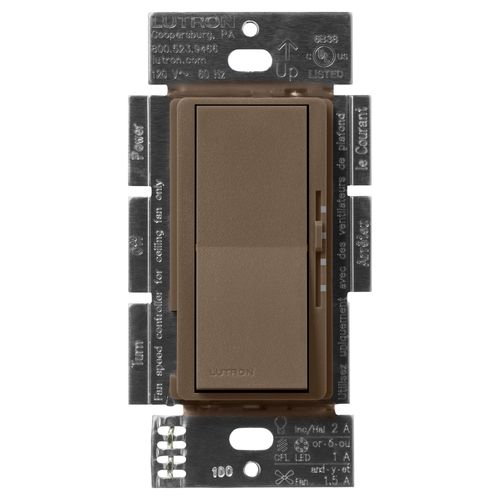 Main product image of Diva 3-Speed Fan Control and Light Switch, 1.5A Fan, 1A LED, Single Pole/3-Way - Espresso, No 120V