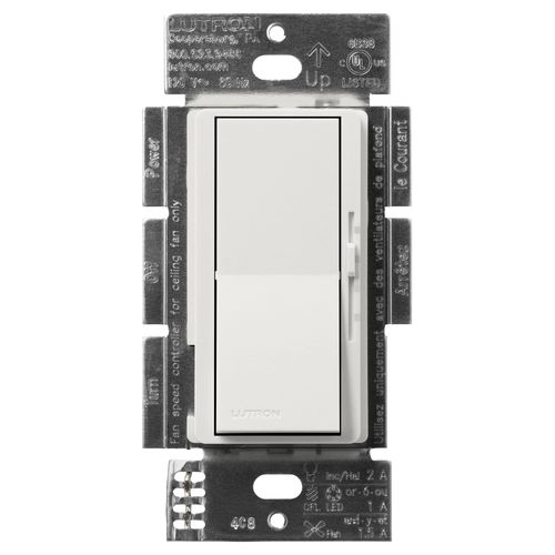 Main product image of Diva 3-Speed Fan Control and Light Switch, 1.5A Fan, 1A LED, Single Pole/3-Way - Gray, No 120V