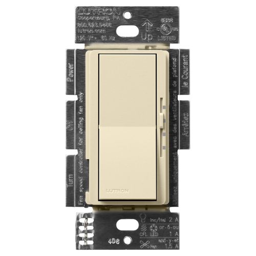 Main product image of Diva 3-Speed Fan Control and Light Switch, 1.5A Fan, 1A LED, Single Pole/3-Way - Sand, No 120V