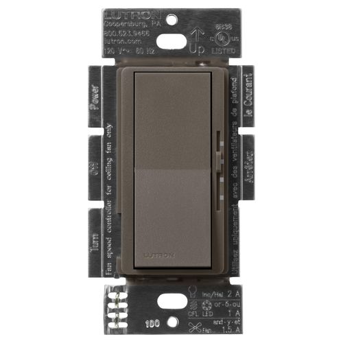 Main product image of Diva 3-Speed Fan Control and Light Switch, 1.5A Fan, 1A LED, Single Pole/3-Way - Truffle, No 120V