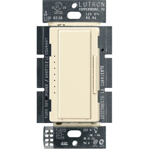 Main product image of Maestro LED+ Dimmer Switch, 150W LED, 1 Pole/Multi-Location, No Neutral Required,120V, Almond