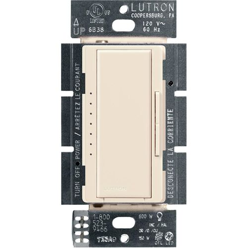 Main product image of Maestro LED+ Dimmer Switch, 150W LED, 1 Pole/Multi-Location, No Neutral Required,120V, Light Almond