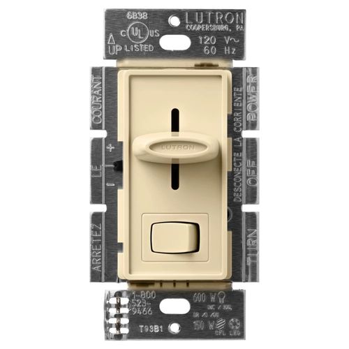 Main product image of Skylark LED+ Dimmer Switch, No 150W LED or 600W Inc/Hal, 120V, Single Pole/3-Way, Ivory