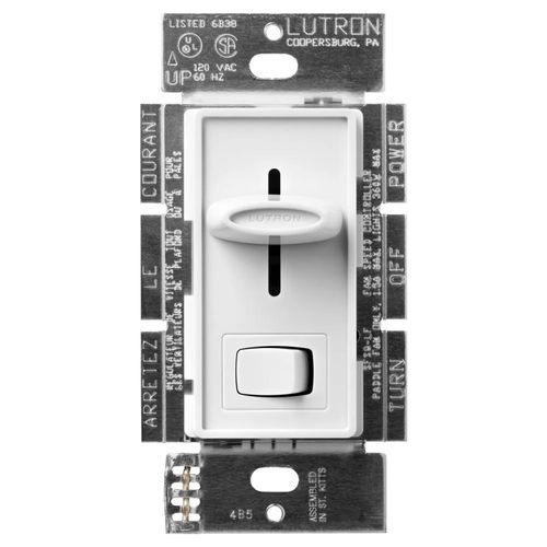 Main product image of Skylark Dual Fan/Light Control, 1.5A Fan and 300W Incand./Halogen Light, 120V, 1 Pole, White,