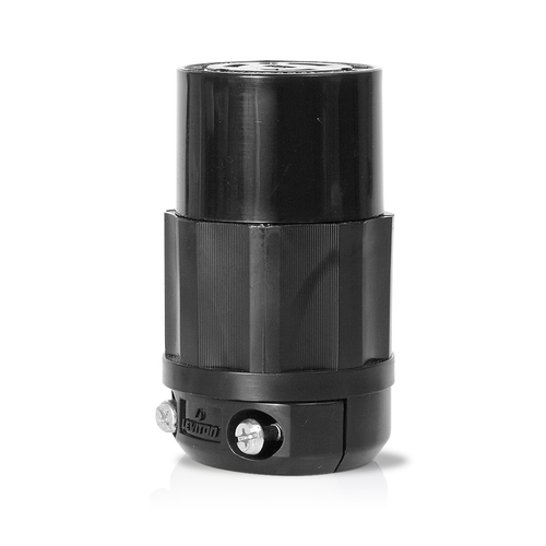Main product image of 15A, 125V NEMA L5-15R, 2P, 3W, Locking Connector, Grounding, All Black (Black)
