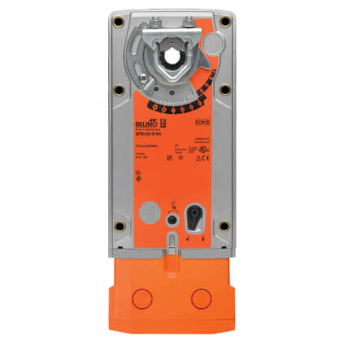 Main product image of Spring Return Fail-Safe, On/Off Damper Control Actuator, 100-240 VAC w/ Aux Switch (4.5W, 9W)