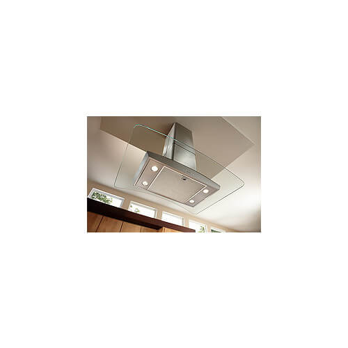 Main product image of 36" Stainless Steel Island Glass Canopy Chimney Hood w/ Internal Blower (500 CFM)