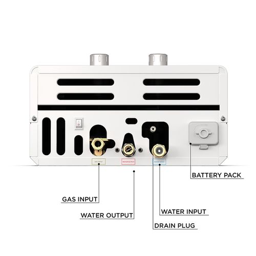Main product image of Luxé 75,000 BTU Portable Outdoor Tankless Water Heater (3 GPM, LP)