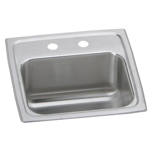 Main product image of Celebrity Stainless Steel 15" x 15" x 6-1/8" 2-Hole Single Bowl Drop-in Bar Sink