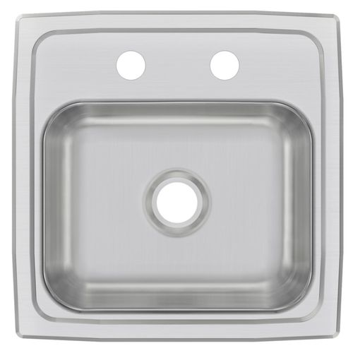 Main product image of Celebrity Stainless Steel 15" x 15" x 6-1/8" 2-Hole Single Bowl Drop-in Bar Sink