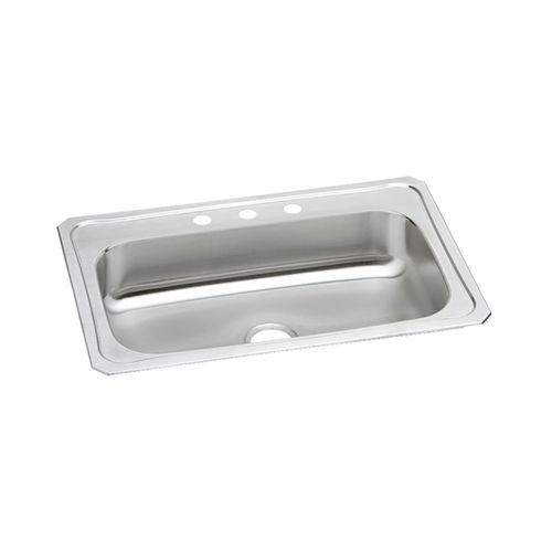 Main product image of Celebrity Stainless Steel 33" x 22" x 7" 3-Hole Single Bowl Drop-in Sink