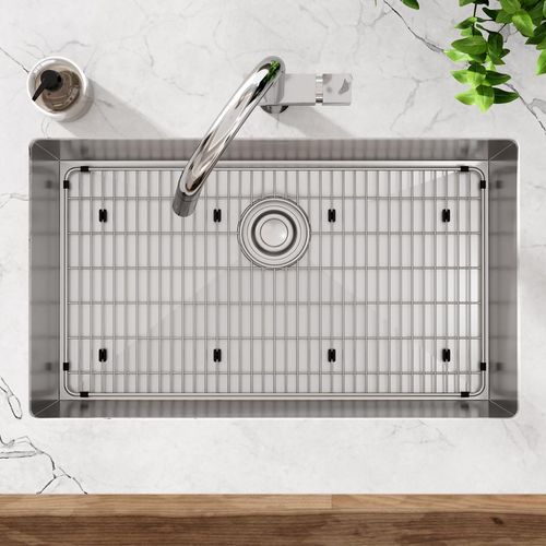 Main product image of Crosstown Stainless Steel 26-3/8" x 14-3/8" x 1-1/4" Bottom Grid