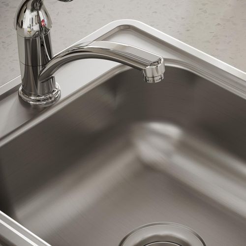 Main product image of Dayton Stainless Steel 17" x 19" x 6-1/8" 1-Hole Single Bowl Drop-in Bar Sink