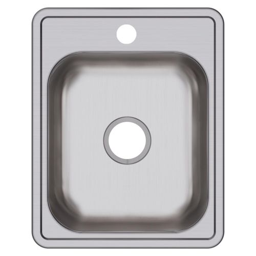 Main product image of Dayton Stainless Steel 17" x 21-1/4" x 6-1/2" 1-Hole Single Bowl Drop-in Bar Sink