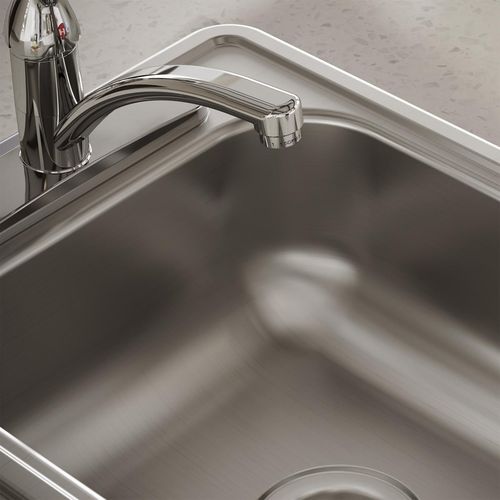 Main product image of Dayton Stainless Steel 17" x 21-1/4" x 6-1/2" 3-Hole Single Bowl Drop-in Bar Sink