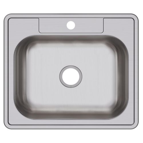 Main product image of Dayton Stainless Steel 25" x 21-1/4" x 6-9/16" 1-Hole Single Bowl Drop-in Sink