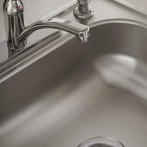 Main product image of Dayton Stainless Steel 25" x 21-1/4" x 6-9/16" 4-Hole Single Bowl Drop-in Sink